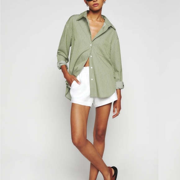 Reformation Mila Linen Shorts. Size XS. Cut out pockets since they were thick. - Picture 5 of 5